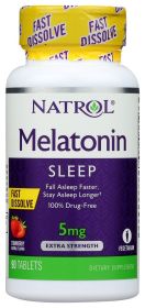 NATROL: Melatonin Fast Dissolve Tablets Strawberry 5 mg