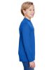 Youth Long Sleeve Cooling Performance Crew Shirt - MILITARY GREEN - S